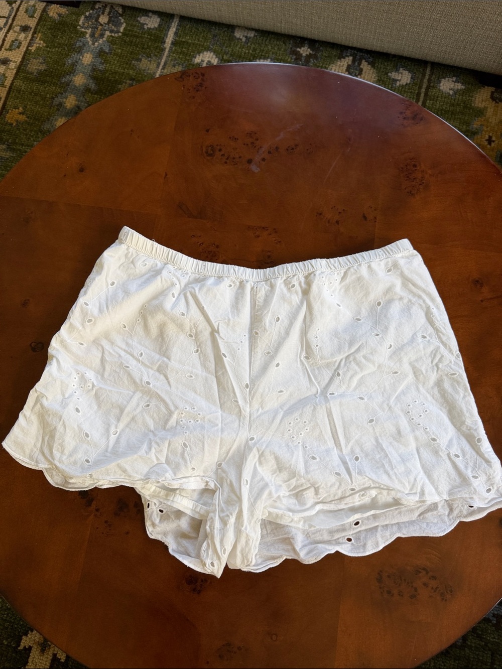 a new day White Eyelet High-Waist Shorts